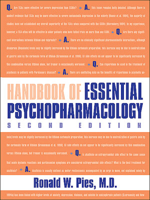 cover image of Handbook of Essential Psychopharmacology